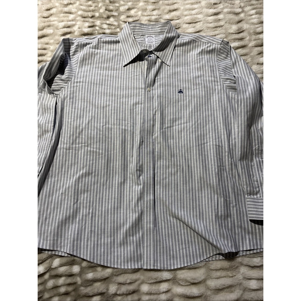 BROOKS BROTHERS Regent striped oxford shirt XXL vtg 90s usa prep Ivy